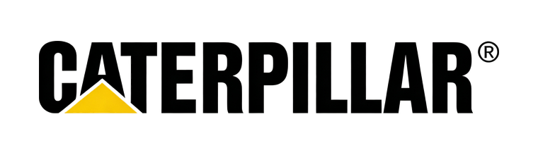 Caterpillar equipment brand logo indicating attachment compatibility
