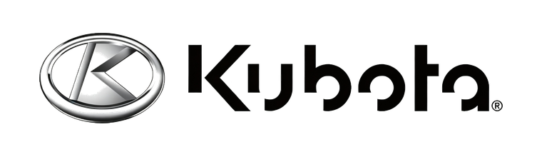 Kubota equipment brand logo indicating attachment compatibility