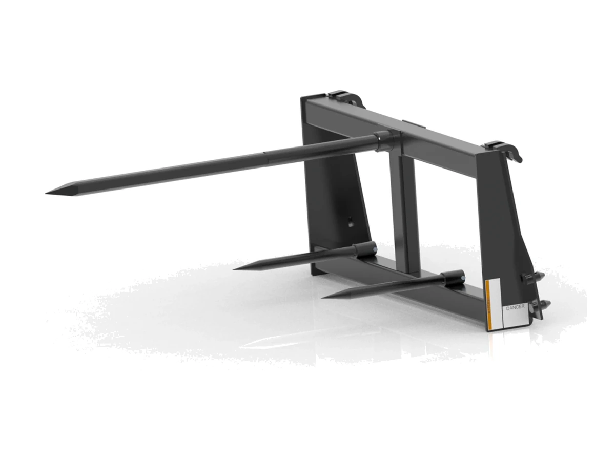 Bale Spear for Skid Steers & Tractors product attachment on white background