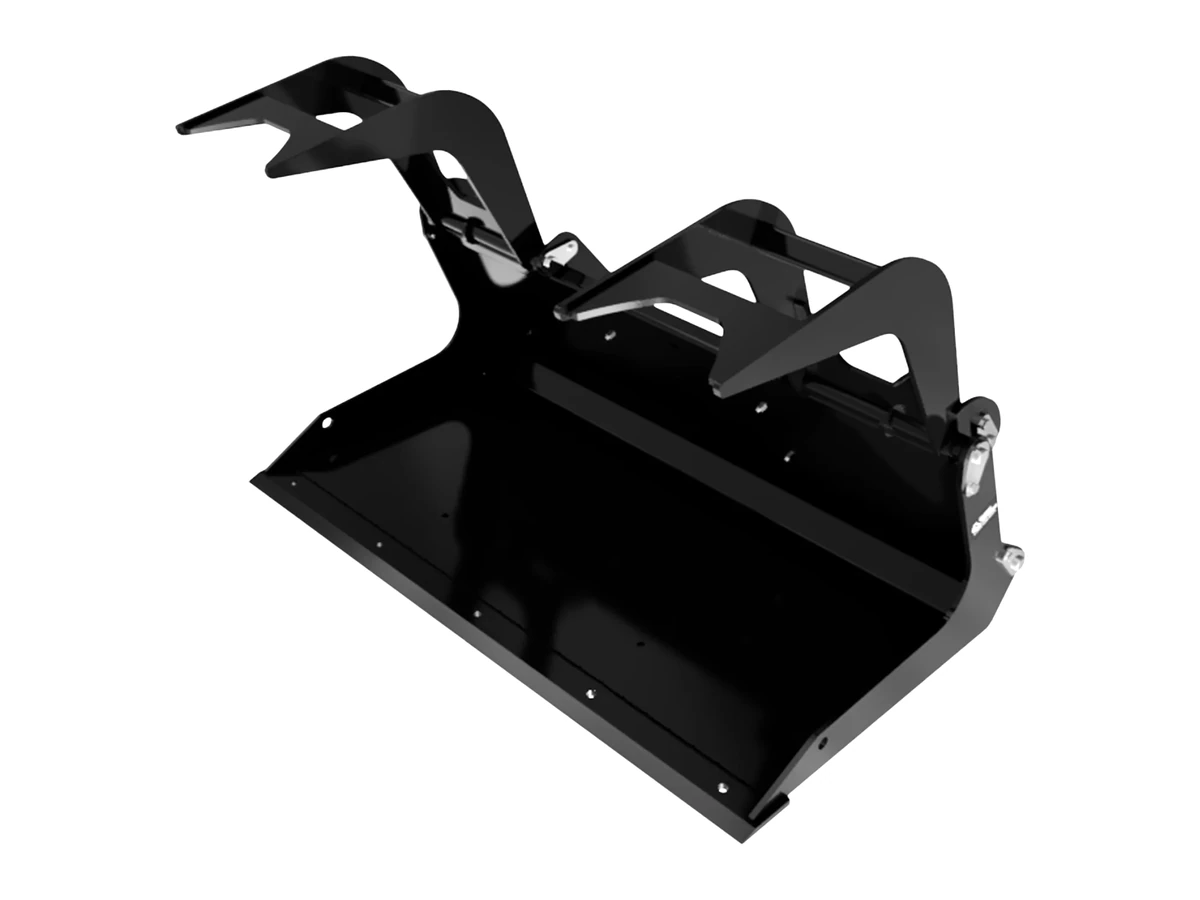 Mini Skid Steer Grapple Bucket product attachment on white background
