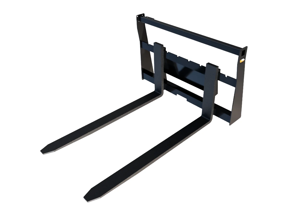 Mini Skid Steer Heavy-Duty Pallet Forks product attachment on white background