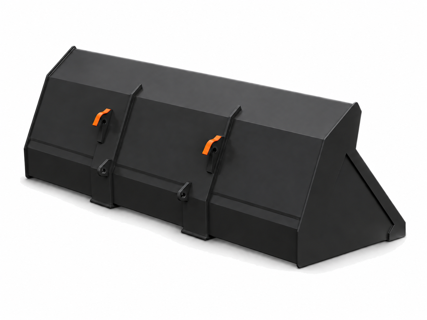 Quick logo-free product attachment in black and brand orange on white background
