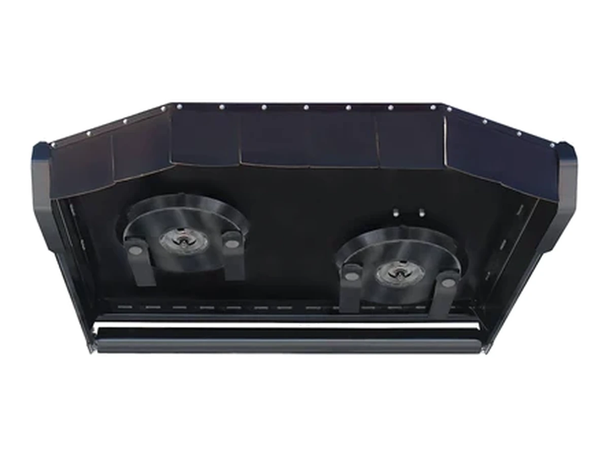 Skid Steer Dual Rotary Brush Mower product attachment on white background