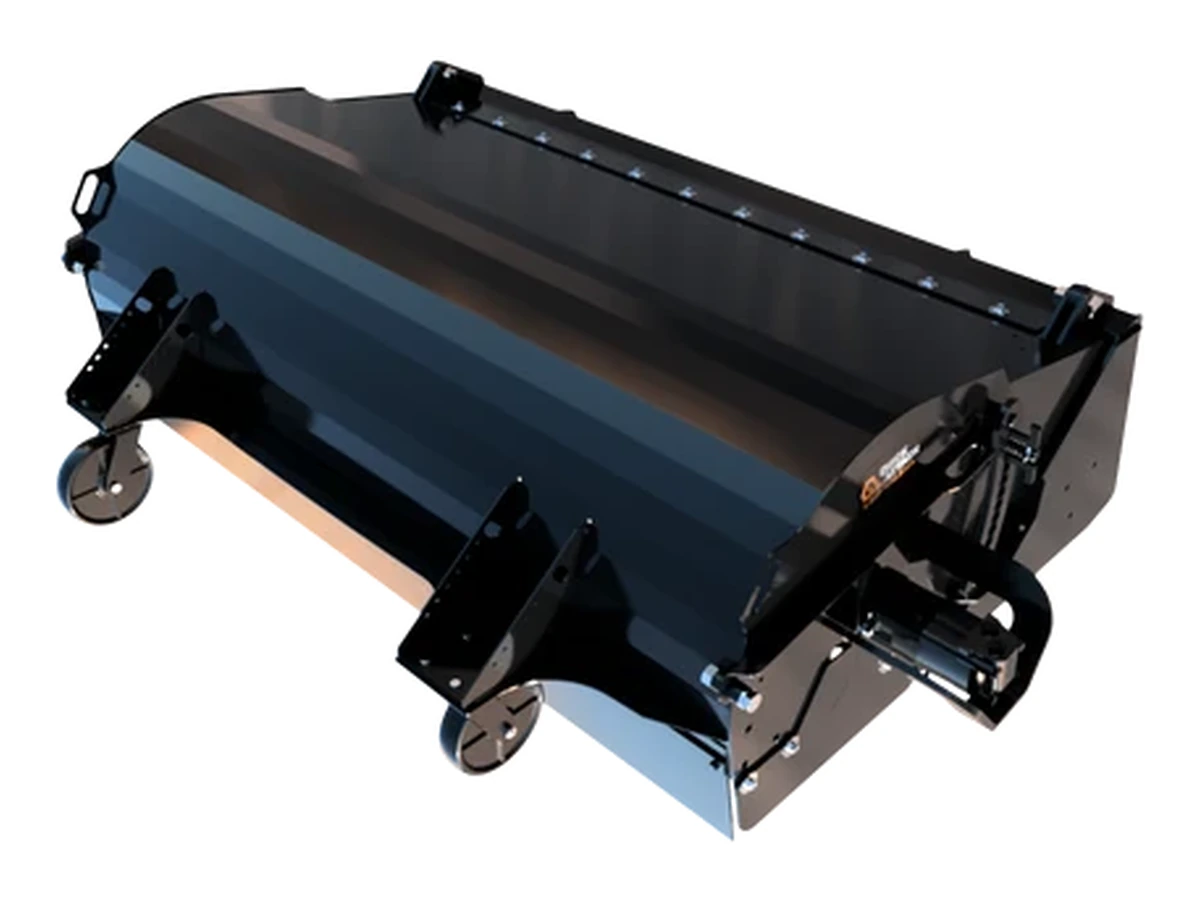 Skid Steer Industrial Pick-Up Broom product attachment on white background