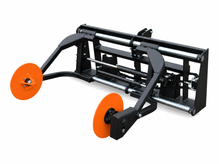Tractor Sod Roller logo-free product attachment in black and brand orange on white background